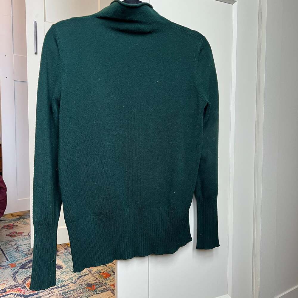 French Connection Forest Green Turtleneck Pullover Sweater Size L